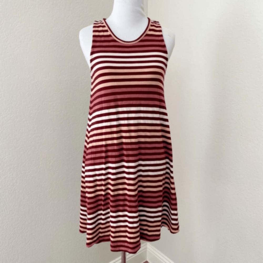 Madewell Size Small Sully Tank Dress Highpoint Sleeveless Jersey Knit Striped